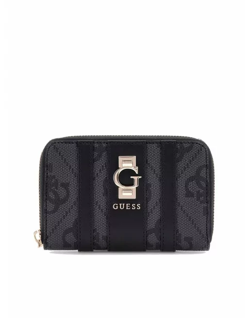 Portafoglio Guess logato ERENIA con cerniera S07838140 nero latte o taupe