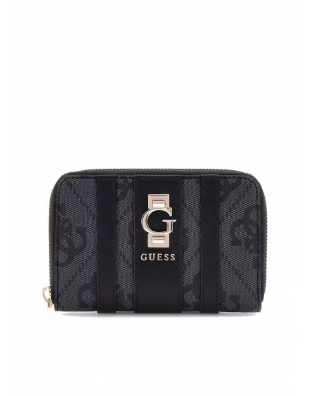 Portafoglio Guess logato ERENIA con cerniera S07838140 nero latte o taupe