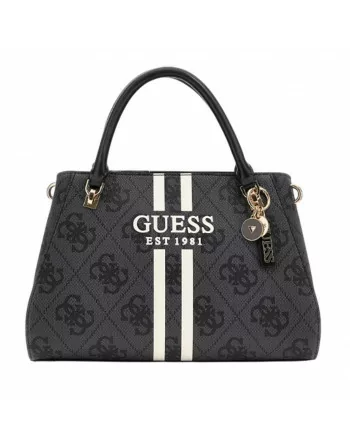 Borsa donna Guess due manici Nero con logo