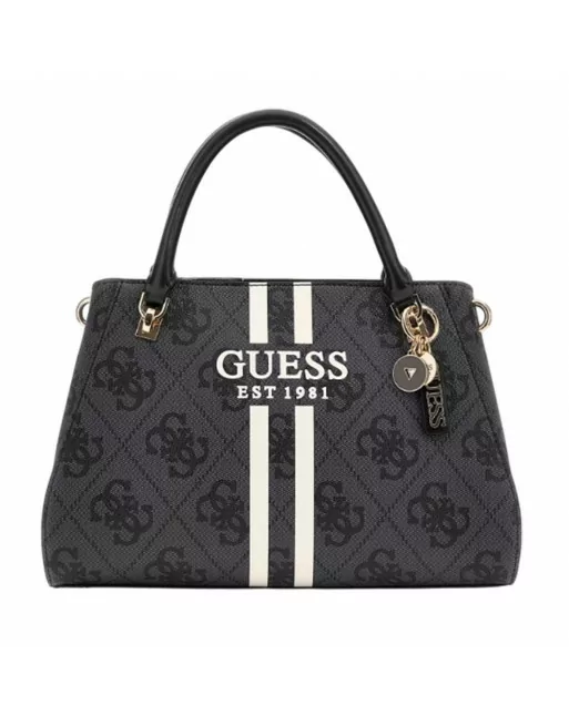 Borsa donna Guess due manici Nero con logo Borsa donna Guess due manici Nero con logo