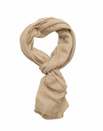 Etichetta logo Sciarpa Pollini Made Italy. Qualità e manifattura italiana.