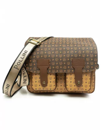 Borsa Pollini Heritage con tracolla e 2 tasche esterne colore originale